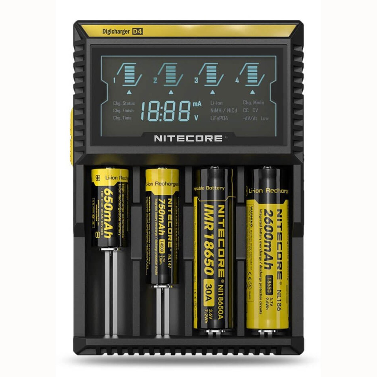 Nitecore - Digicharger D4 - Cargadores - Nitecore | ACC-CRG-NTC-D4